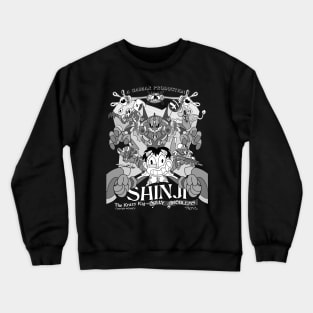 Shinji Krazy Kid with Silly Problems old Cartoon Crewneck Sweatshirt